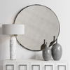 Junius Antique White Round Mirror thumbnail 1