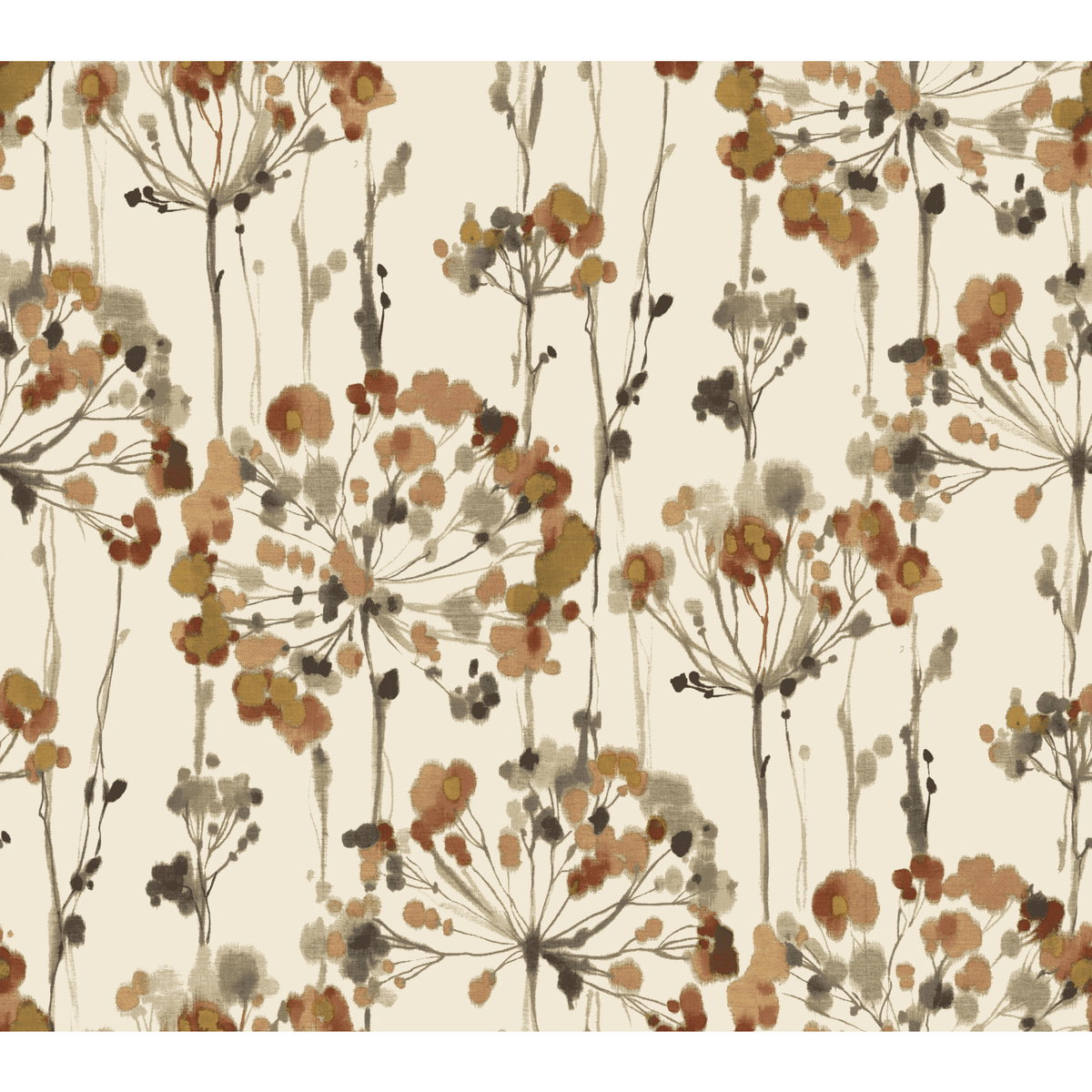 Flourish Cream & Gold Metallic Wallpaper, by York Wall, 27' length x 2'3" width x 0.02" depth