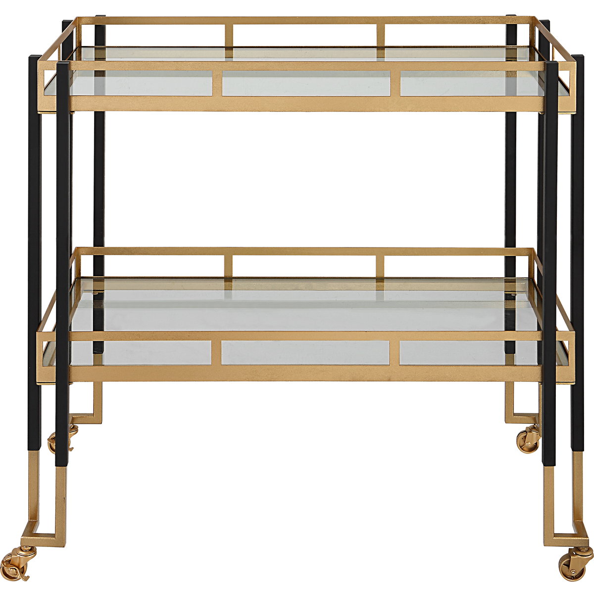 Kentmore Modern Bar Cart, Bar Carts & Cabinet by Uttermost, 32.87" width x 32" height x 17.37" depth View 1