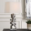 Free Flowing Nickel Table Lamp, by Uttermost, 16" width x 28.5" height x 10.5" depth thumbnail 2