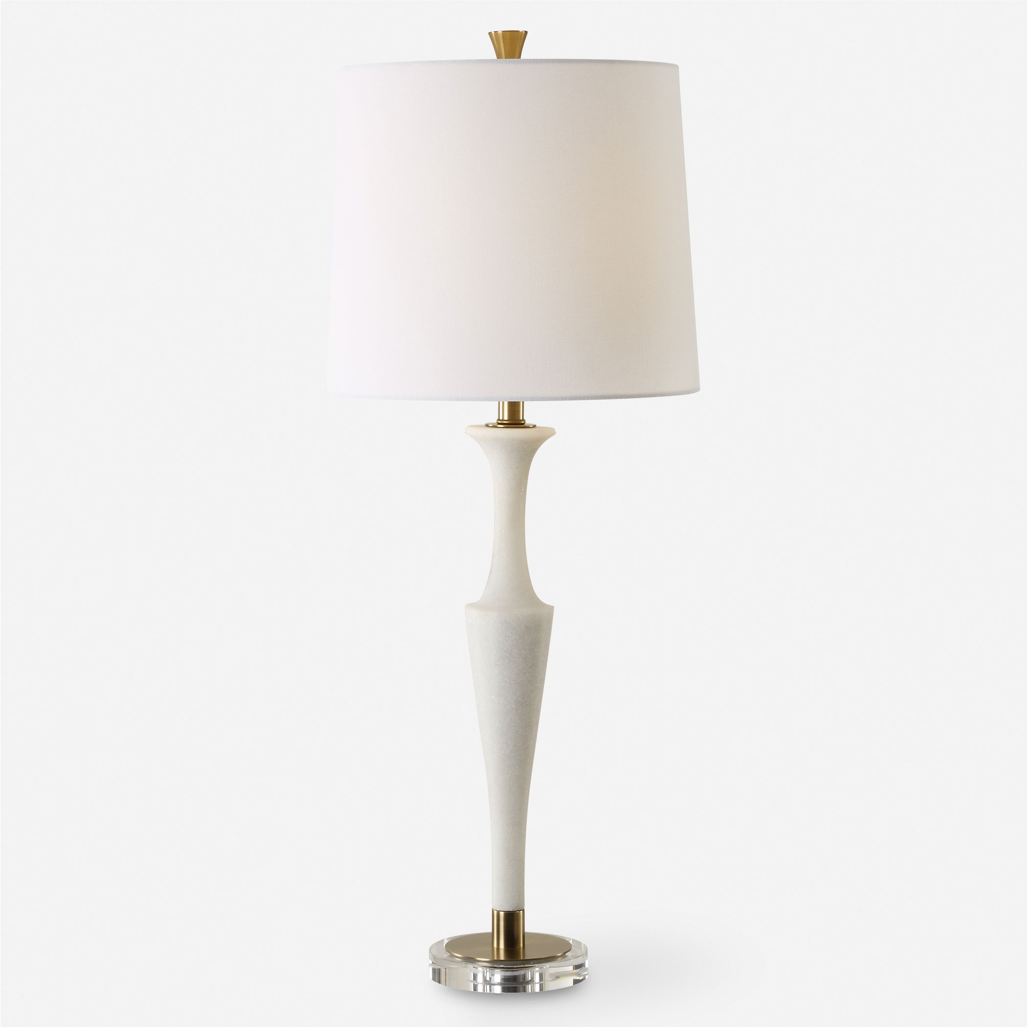 Colette White Stone Table Lamp large image 