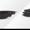Nikita Set of 2 Large Black-Brown Reclaimed Wood Bowls, Decorative Bowl by Mercana, 17.25" length x 18.25" width x 4.5" height thumbnail 4