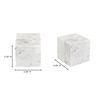 Cora Cube Tabletop Accent Banswara Purple White Marble thumbnail 5