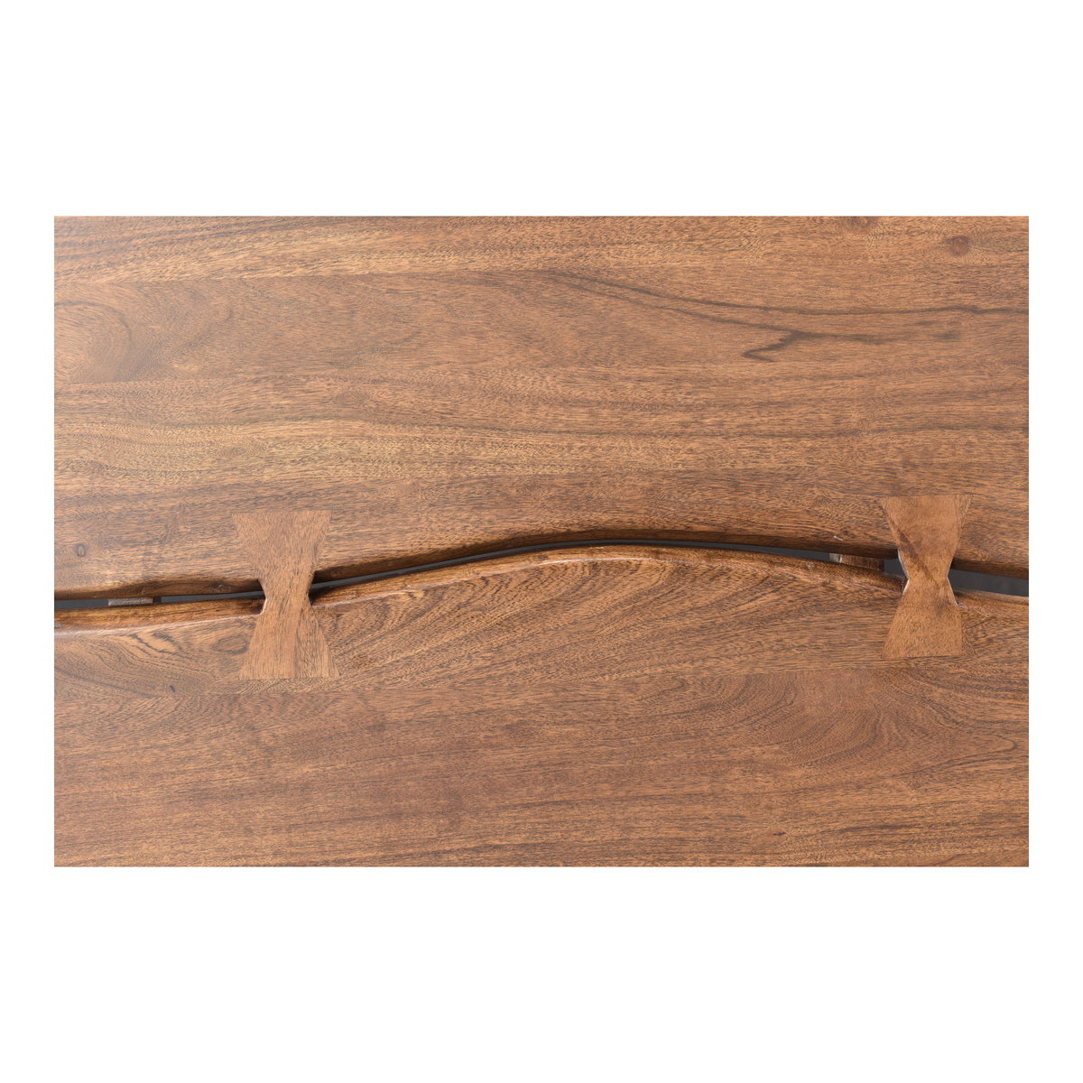 Madagascar Platform Bed Queen Brown, by Moe's Home, 75.25" width x 47" height x 91" depth View 6