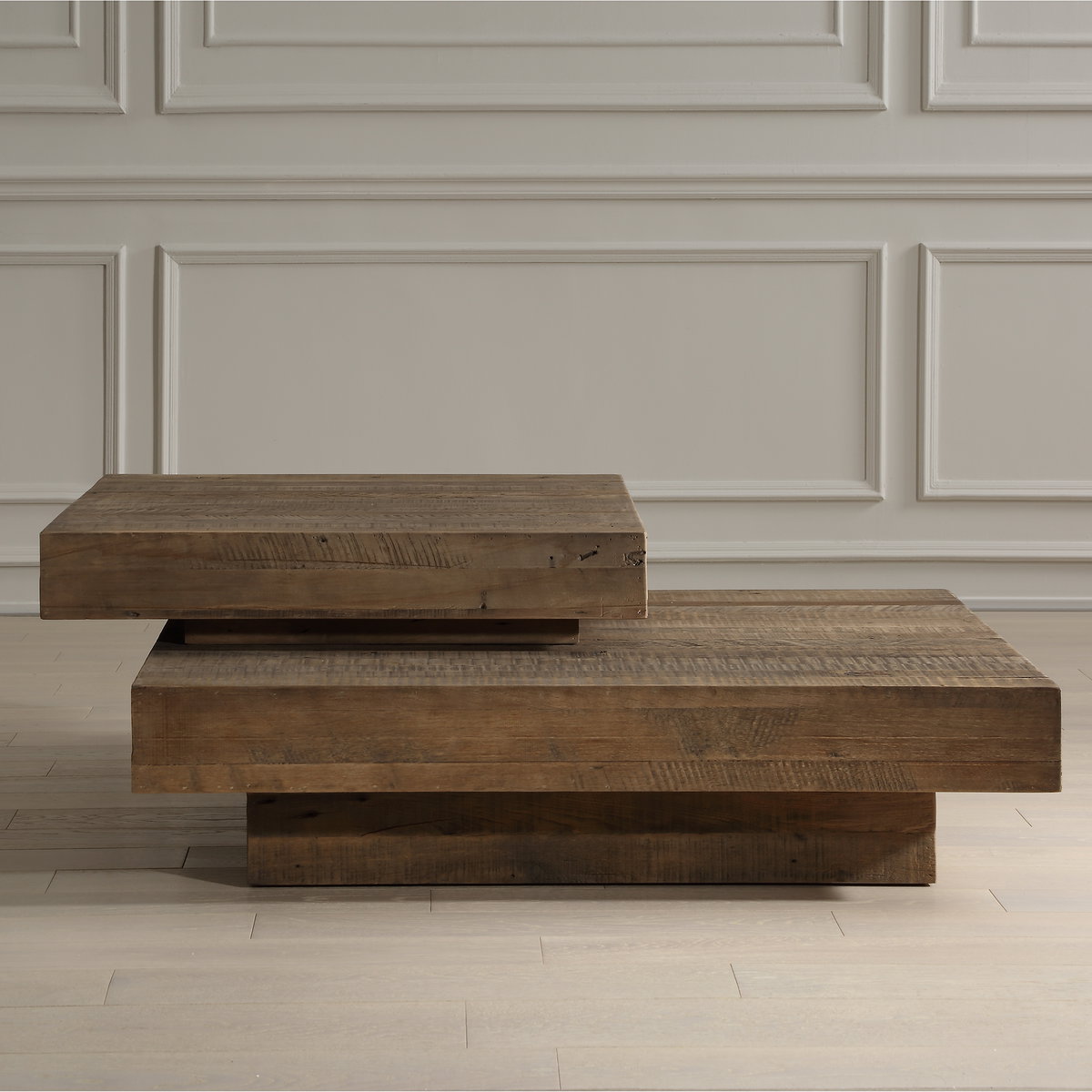 Rustic Planes Modern Coffee Table, by Uttermost, 57" width x 19.5" height x 47.25" depth View 2