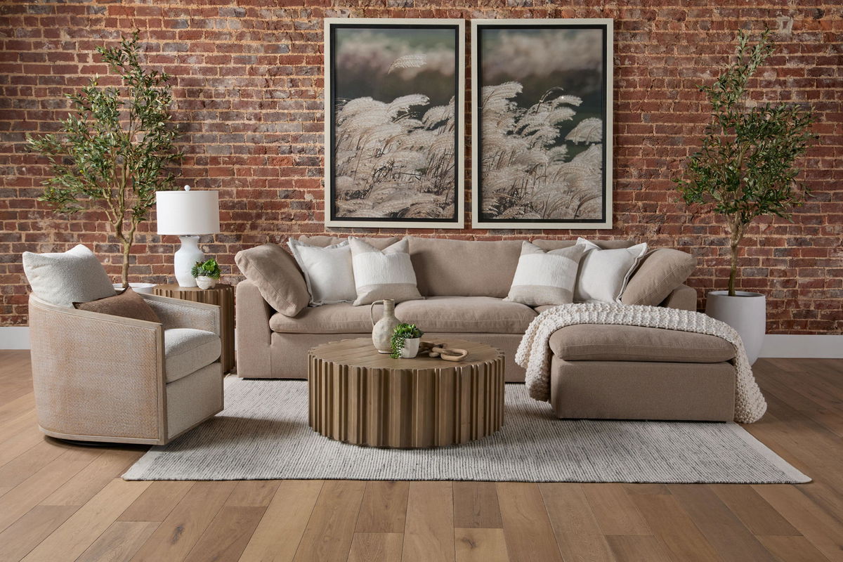 McGuire Swivel Club Chair, Accent Chair by Essentials for Living, 30" width x 35" height x 34.25" depth View 10