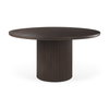 Terra 60' Round Pedestal Dining Table | Modern | Dark Brown Wood | Seats 6, by Mercana, 60" length x 60" width x 30" height thumbnail 1