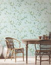 Blossom Branches Spa Blue Wallpaper thumbnail 2