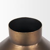 Perrin Small Brushed Gold Metal Decorative Vase, by Mercana, 8.5" length x 8.5" width x 12" height thumbnail 8