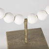 Pontchartrain I (Small) 9L x 5W White Beaded Broken Sphere Decorative Object with Gold Base thumbnail 6