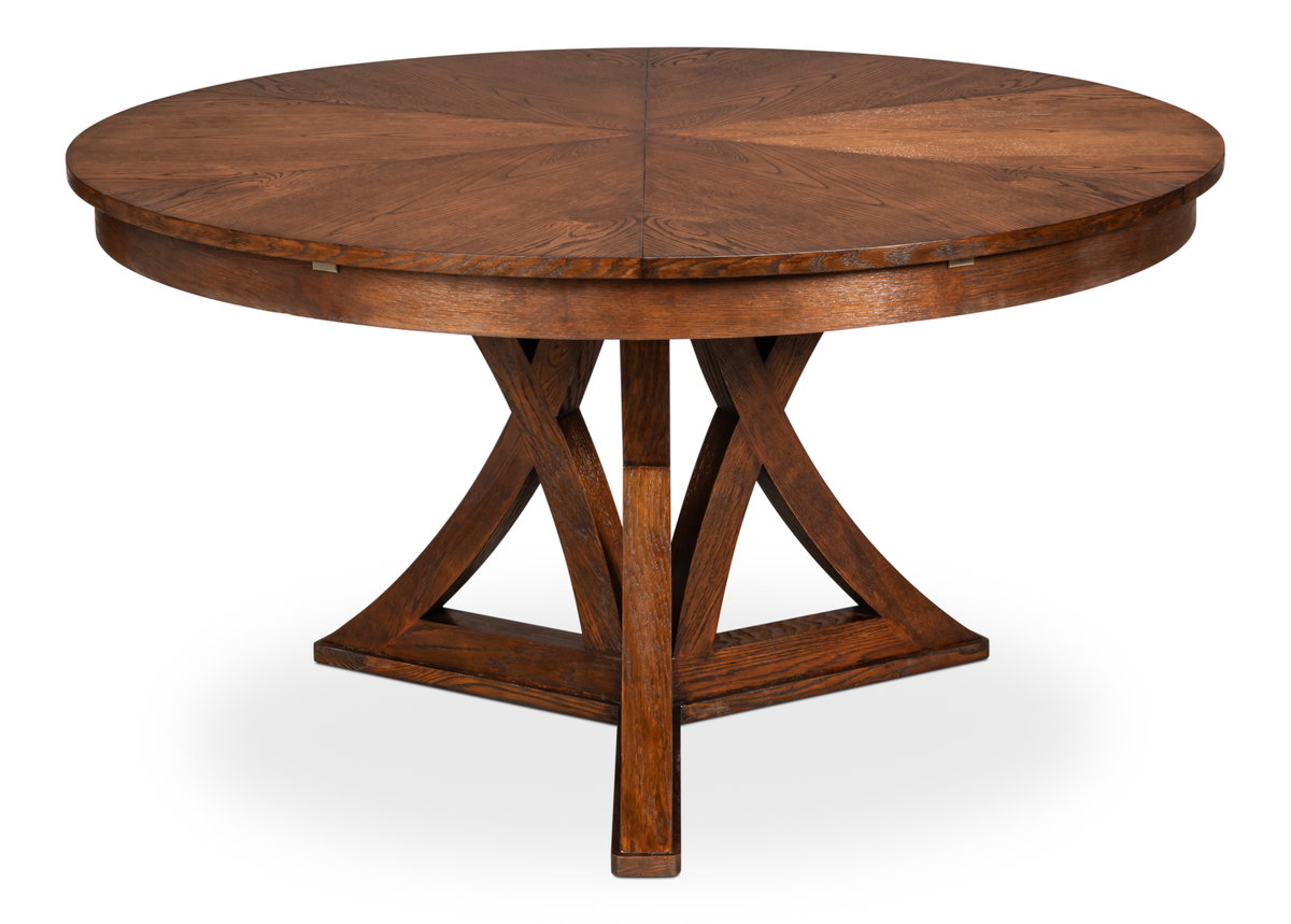 Casual Jupe Dining Table Palladio  Med, by Sarreid, 4'7" length x 4'7" width x 2'6" height View 1