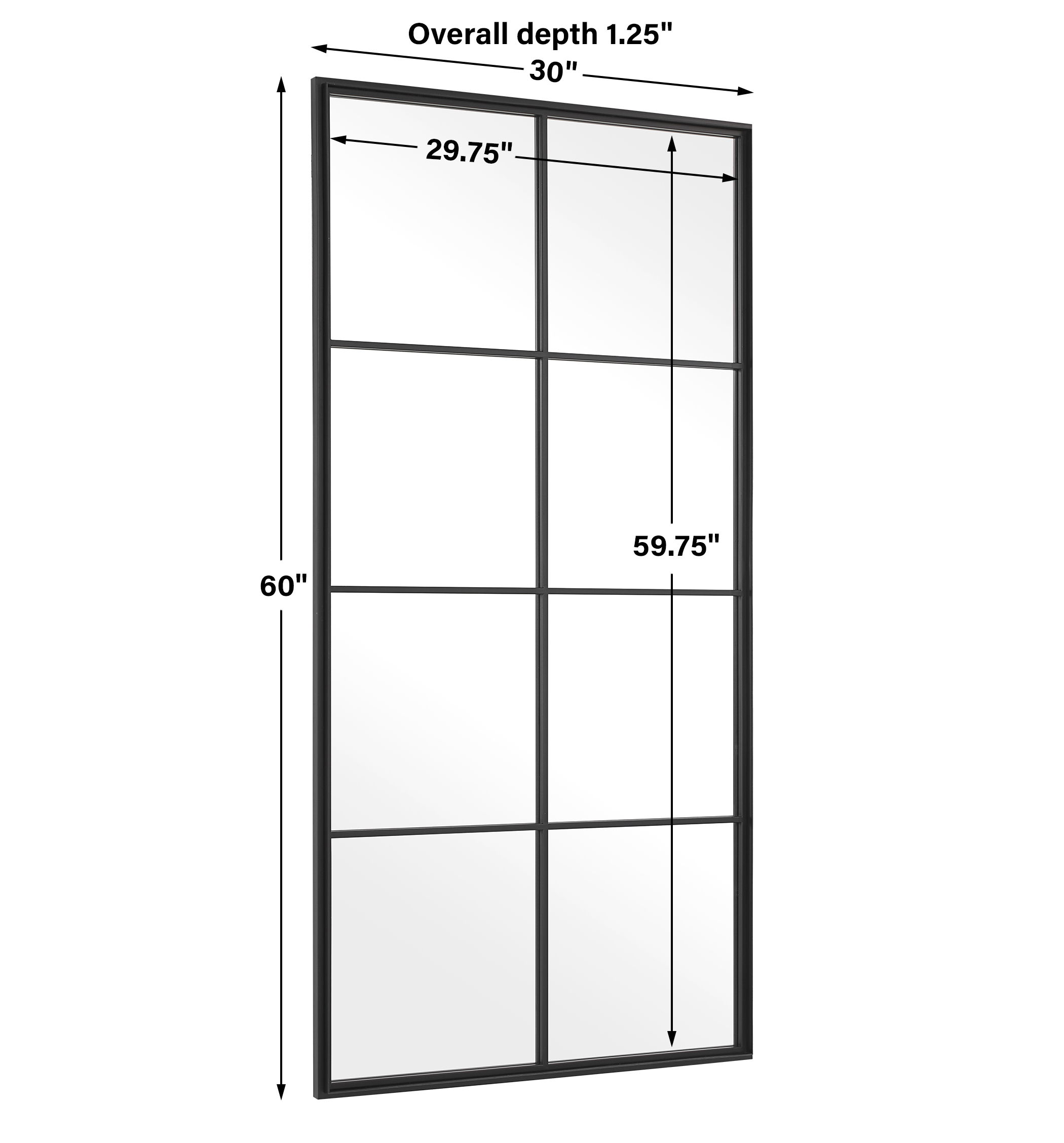 Rousseau Iron Window Mirror large image 