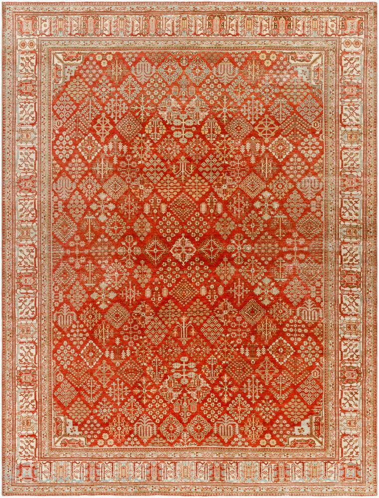 Antique One of a Kind Handmade Rug, by Surya, 9'10" length x 7'5" width