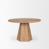 Jovani 48' Round Pedestal Dining Table | Modern | Light Brown Wood | Seats 4, by Mercana, 48" length x 48" width x 30" height thumbnail 5
