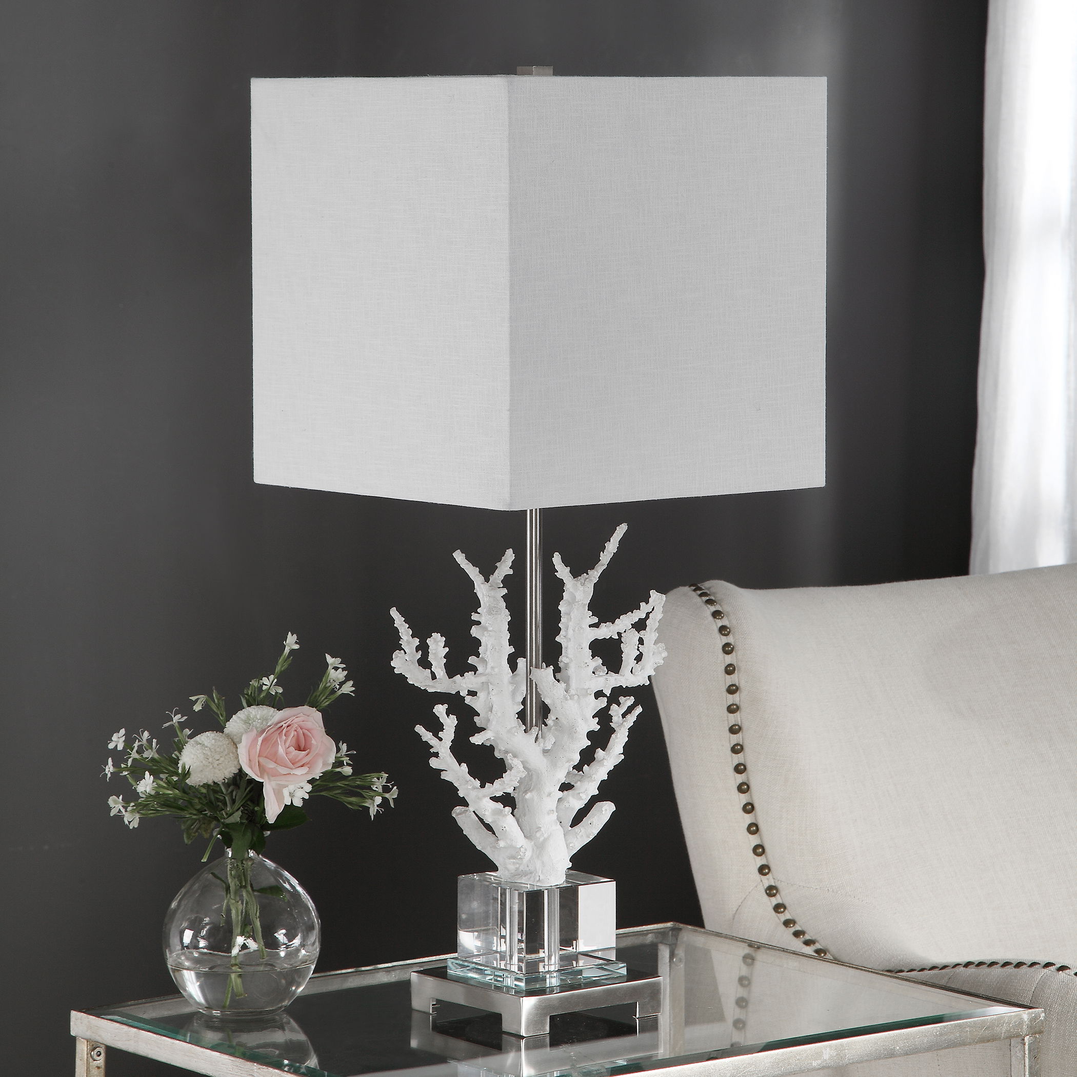 Corallo White Coral Table Lamp large image 