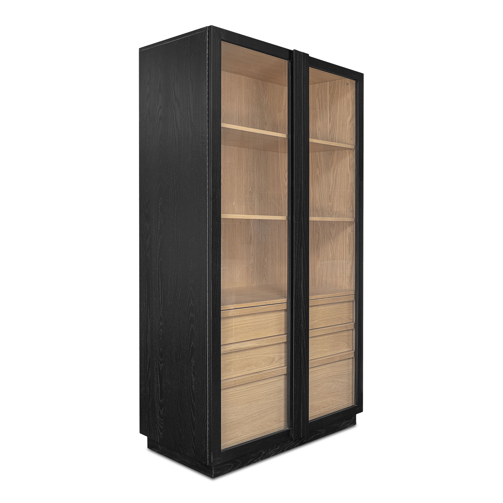 Charlotte Tall Cabinet Black, Cabinets & Sideboard by Moe's Home, 40" width x 80" height x 18.85" depth View 2