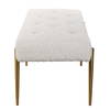 Olivier White Bench, Benche by Uttermost, 49" width x 19" height x 20" depth thumbnail 6