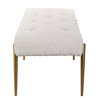 Olivier White Bench, Benche by Uttermost, 49" width x 19" height x 20" depth thumbnail 6