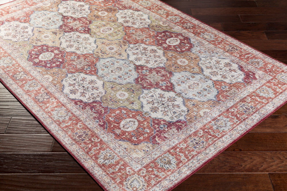 Iris Machine Woven Rug, by Surya, 3'9.28" length x 2'2.38" width