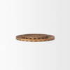 Waverly Round Light Brown Wood Scalloped Edged Trays, Decorative Tray by Mercana, 17.5" length x 17.5" width x 1" height thumbnail 5