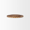 Waverly Round Light Brown Wood Scalloped Edged Trays, Decorative Tray by Mercana, 17.5" length x 17.5" width x 1" height thumbnail 5
