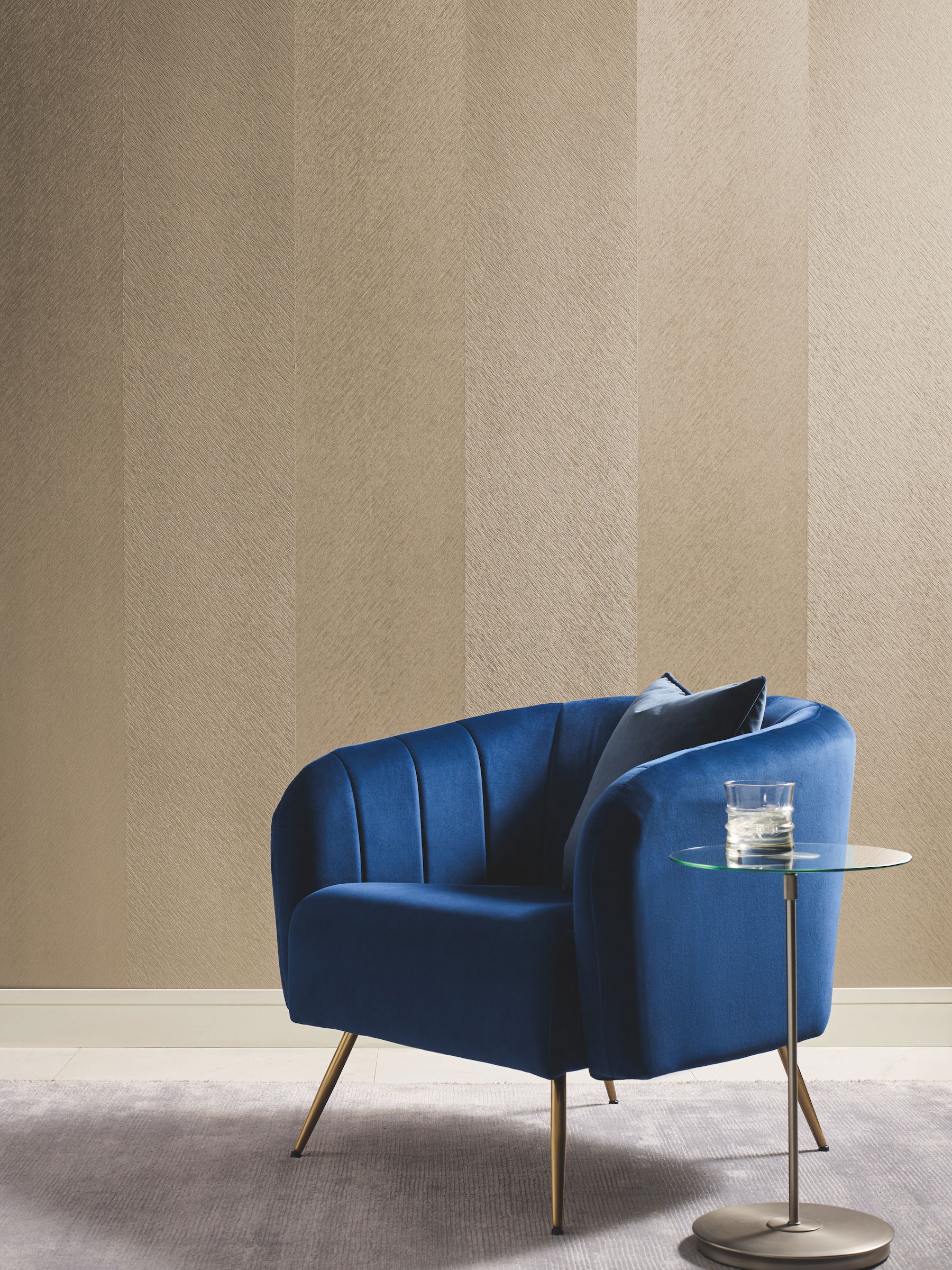 Etched Chevron Gold Wallpaper large image 