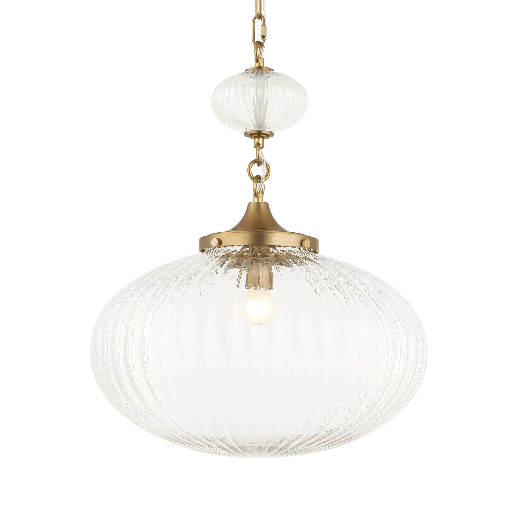Bellaire 1 Light Glass Shade Pendant, Ceiling Light by Uttermost, 20" height x 16.5" diameter View 1