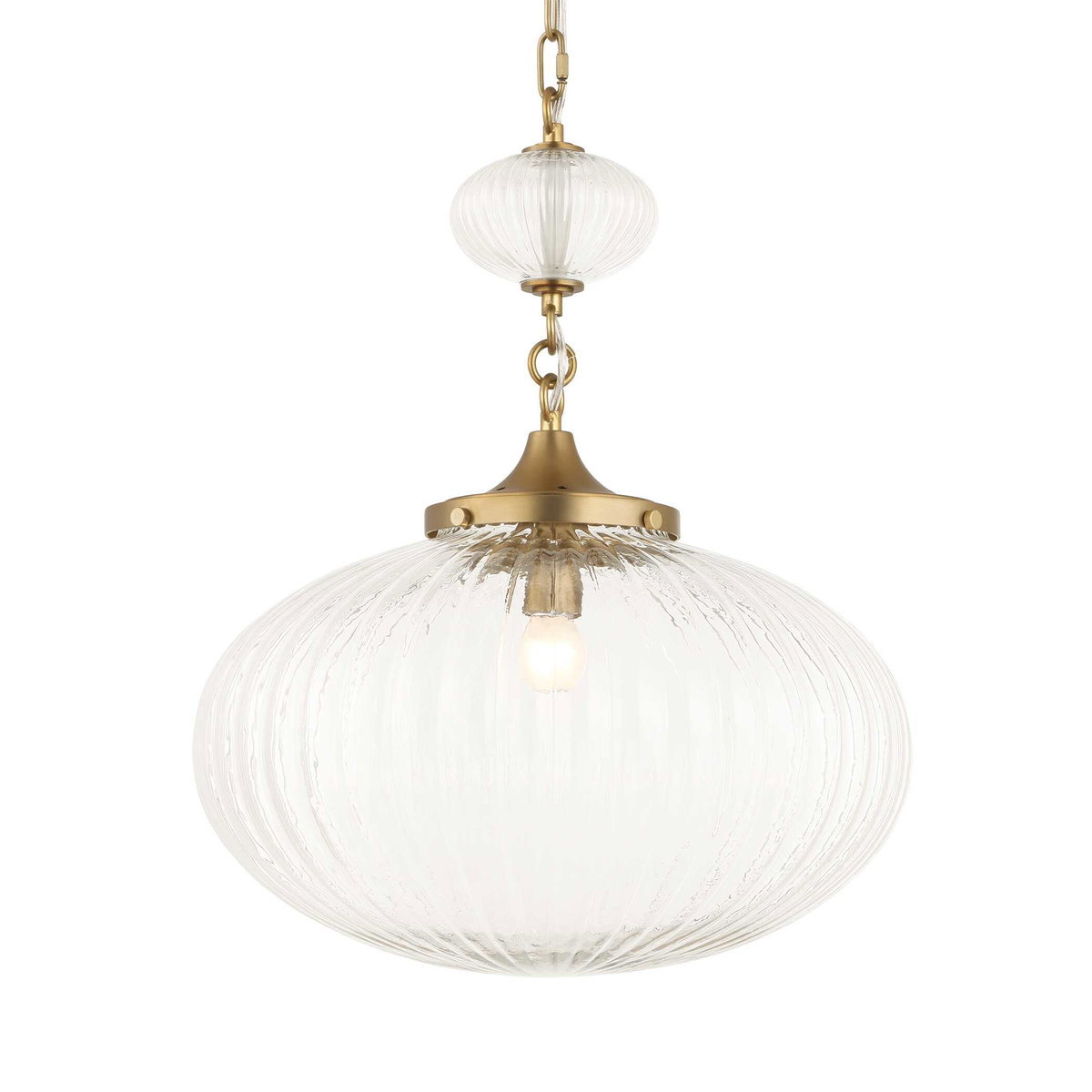 Bellaire 1 Light Glass Shade Pendant, Ceiling Light by Uttermost, 20" height x 16.5" diameter View 1