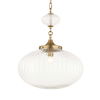 Bellaire 1 Light Glass Shade Pendant, Ceiling Light by Uttermost, 20" height x 16.5" diameter thumbnail 1