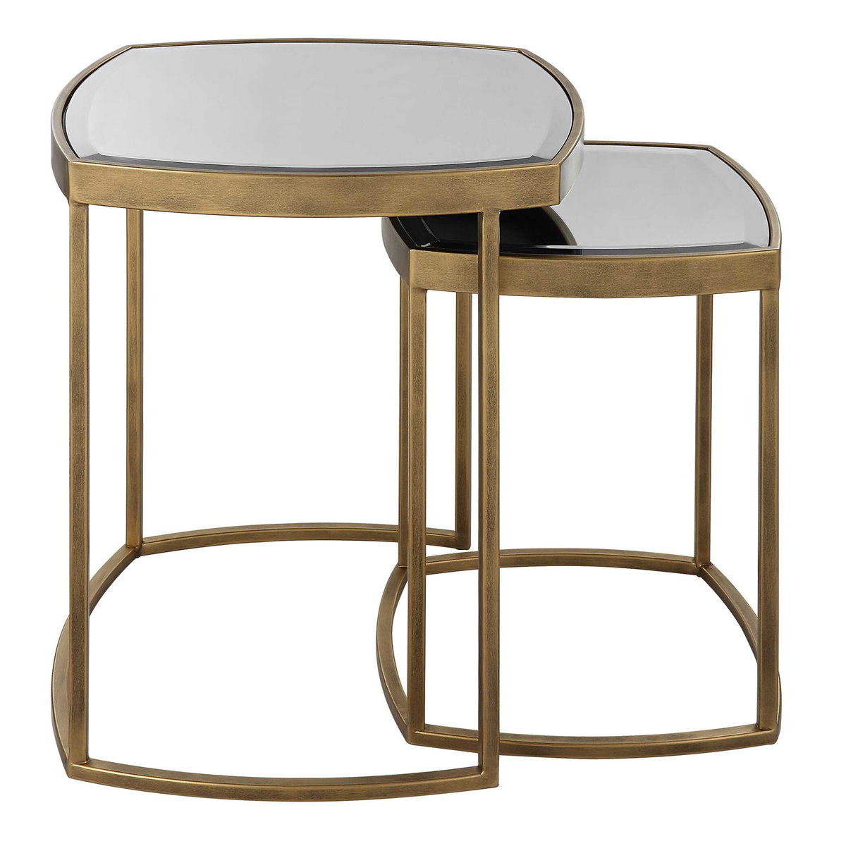 Vista Gold Nesting Tables Set Of 2, Coffee Table by Uttermost, 19.75" width x 23.75" height x 19.75" depth View 6