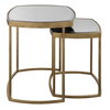 Vista Gold Nesting Tables Set Of 2, Coffee Table by Uttermost, 19.75" width x 23.75" height x 19.75" depth thumbnail 6