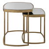 Vista Gold Nesting Tables Set Of 2, Furniture by Uttermost, 19.75" width x 23.75" height x 19.75" depth thumbnail 6