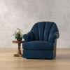 Scoth Swivel Chair In Distilled Lthr,Blu thumbnail 12