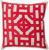 Chinese Gate Accent Pillow, Decorative Pillow by Surya, 18" length x 18" width thumbnail