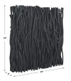 Gathered Teak Square Black Wood Wall Decor, Art by Uttermost, 24" width x 24" height x 3" depth thumbnail 3
