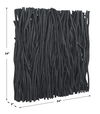 Gathered Teak Square Black Wood Wall Decor, Sculptural Wall Art by Uttermost, 24" width x 24" height x 3" depth thumbnail 3