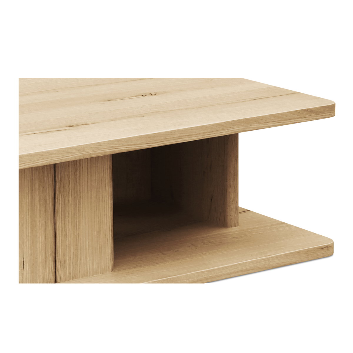 Casey Small Coffee Table Rustic Oak, by Moe's Home, 40" width x 16" height x 30" depth View 5