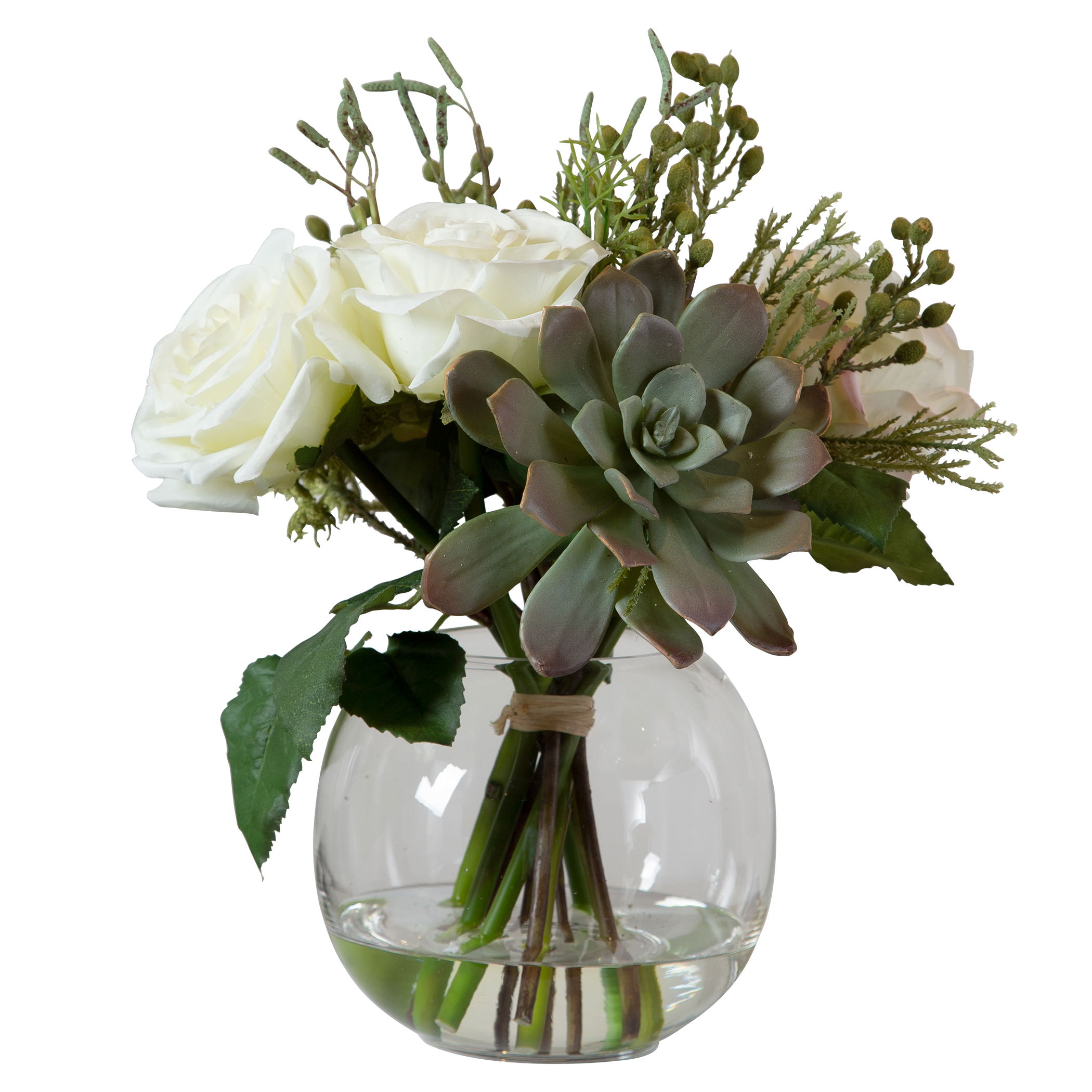 Belmonte Floral Bouquet & Vase, Decorative by Uttermost, 14" width x 13" height x 12" depth View 1