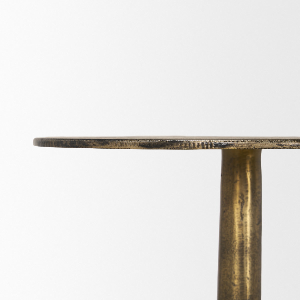 Risha Small Gold Metal Accent Table, Side & End Table by Mercana, 12.75" length x 12.75" width x 20.25" height View 7