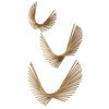 Coreograph Antique Gold Wall Decor Set/3, Sculptural Wall Art by Uttermost, 24" width x 16.37" height x 6" depth thumbnail 5