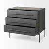 Ward 34L x 18W Brown Wood and Iron 3 Drawer Accent Cabinet, Cabinets & Chest by Mercana, 34" length x 19.25" width x 30.5" height thumbnail 8