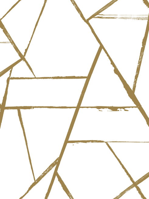 Intersect Gold Metallic Wallpaper