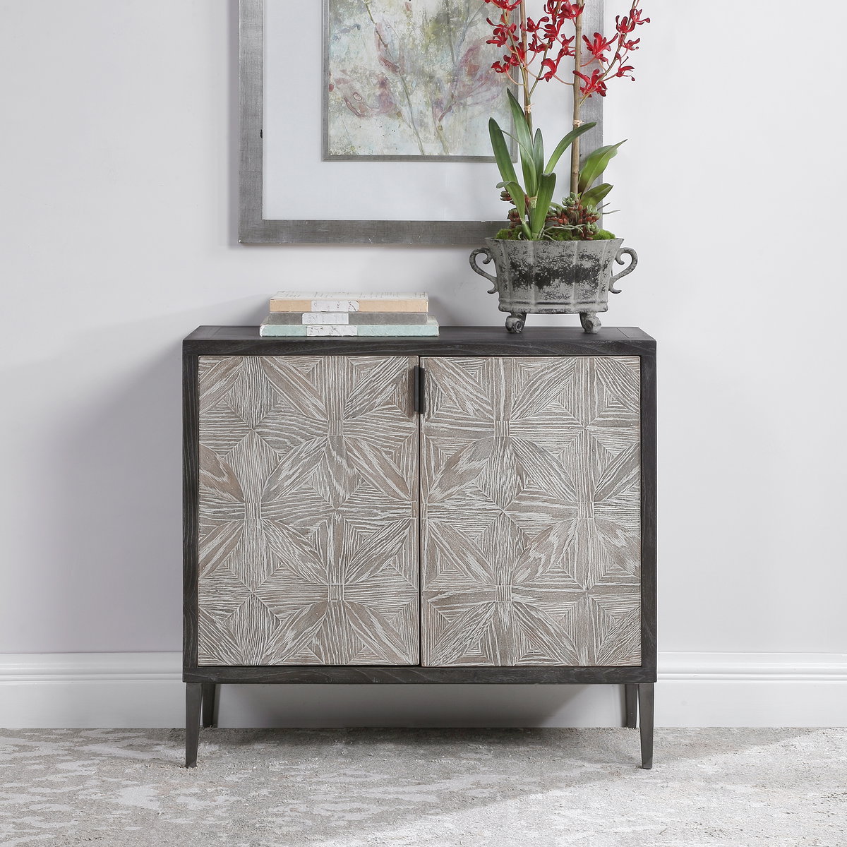 Laurentia 2 Door Accent Cabinet, Furniture by Uttermost, 36.6" width x 33.9" height x 14" depth View 2