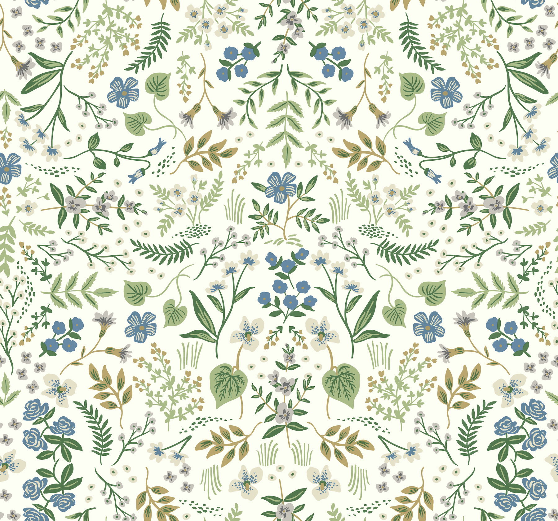 Wildwood Blue & Green Wallpaper large image 