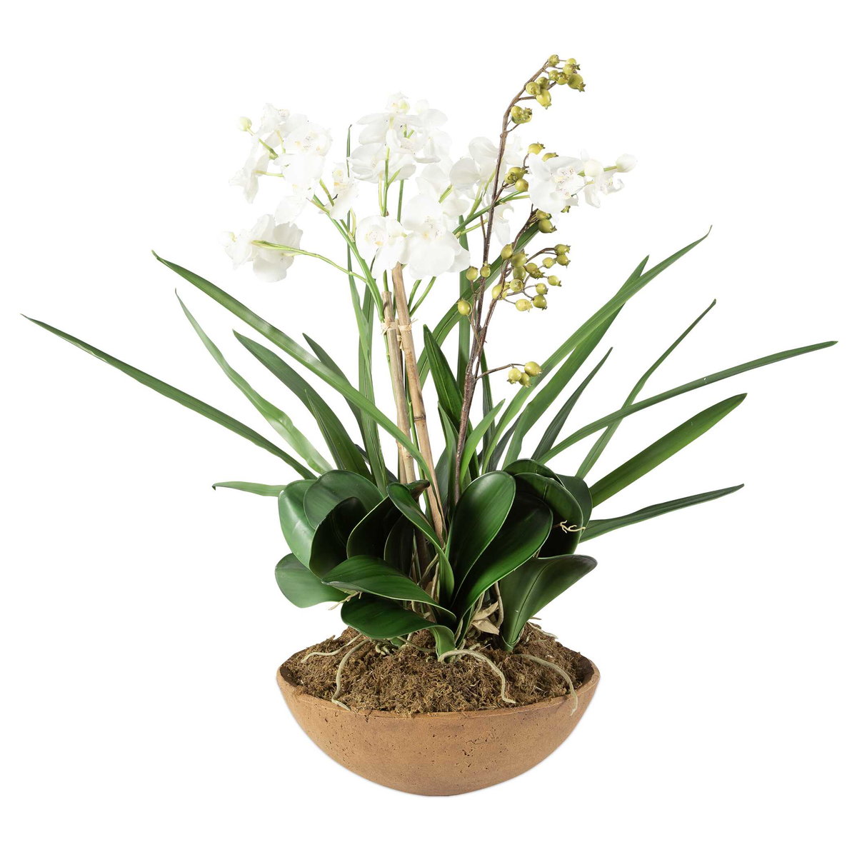 Moth Orchid Planter, Artificial Plants & Flower by Uttermost, 18.5" width x 33.5" height x 18.5" depth View 4