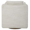 Corben White Swivel Armchair, Accent Chair by Uttermost, 30" width x 30" height x 30" depth thumbnail 8
