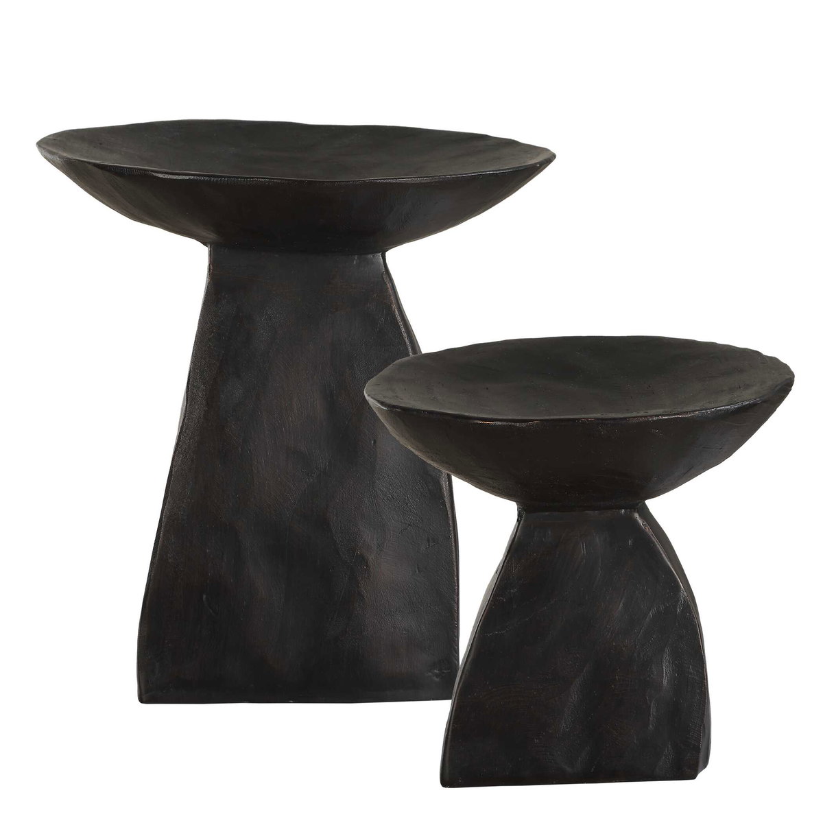 Shadow Pedestal Bowls Set/2, Decorative Tray by Uttermost, 10.5" width x 11" height x 10.5" depth View 4