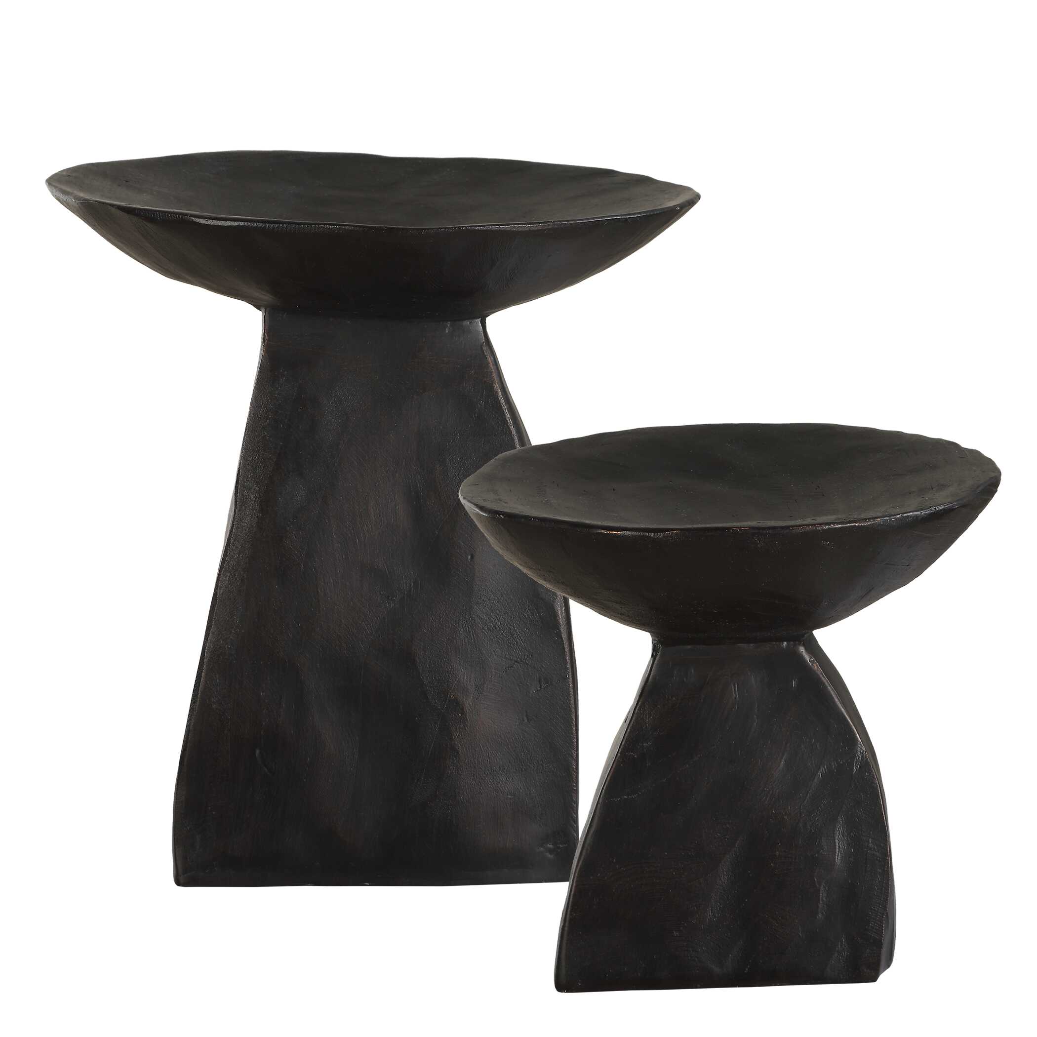 Shadow Pedestal Bowls Set/2, Decorative by Uttermost, 10.5" width x 11" height x 10.5" depth View 4