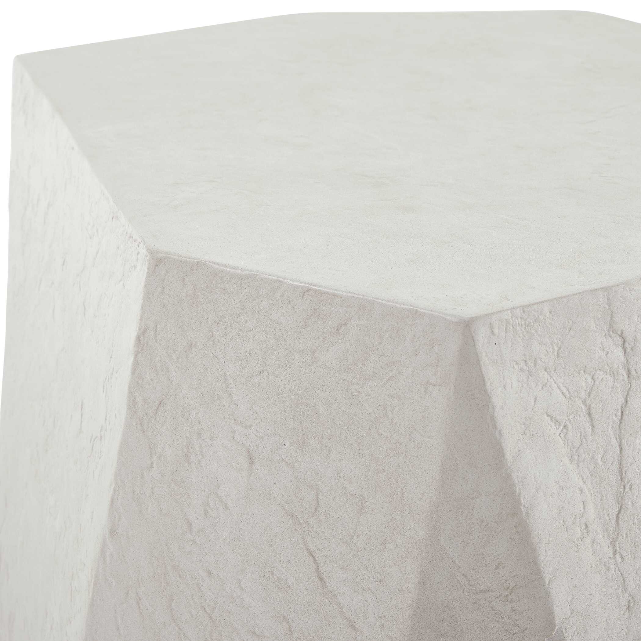 Parra Limestone Outdoor Side Table, Furniture by Uttermost, 24" width x 18" height x 24" depth View 6