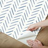 Painted Herringbone Navy Peel & Stick Wallpaper thumbnail 2